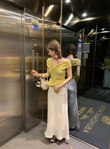 Áo Thun Dệt Kim Nhẹ Màu Trắng Kết Cấu Lưới Mùa Hè Cổ Bẻ Tay Ngắn Thấm Hút Mồ Hôi Chất Liệu Khác Màu Trơn Dáng Ôm