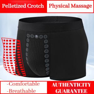 Breathable Boxer-Briefs Mens Massage Magnetic Therapy Underwear Health Breathable Panties Boxer Briefs Physical-Massage Panties