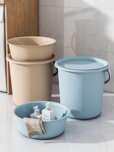 Bucket for Student Dormitory Washbasin Laundry For Home Water Storage with Lid Wash High School Student Plastic Bucket Suit