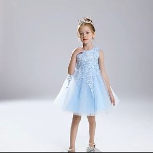 Dress Pesta Anak Perempuan 3 - 13 Tahun Pendek Princess Tutu Gaun Ulang Tahun Anak Tanggung Premium