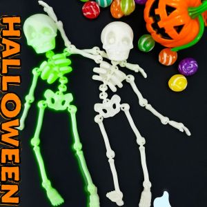 3D Printed Halloween  Toy for Kids Movable Joints Glowing at Night Dual-Use as Refrigerator Magnet & Halloween Decoration