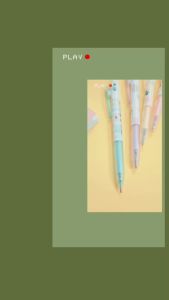 ปากกาลายลิขสิทธิ์แท้  GASPARD ET LISA หมึกสีน้ำเงิน หัว 0.5 มม.ปากกาเจล ปากกาเจลลบได้(ราคา/1ด้าม)