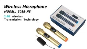 308V Wireless microphone bluetooth UHF wireless na mikropono Plug and Play 6.5MM 50M na distansya ng pagtanggap 700mhz