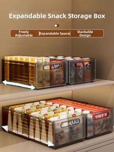 Adjustable Drawer Cabinet Organizer for Snacks Miscellaneous Drinks
