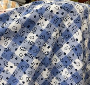 PROMO!! Kain Katun Linen Motif Sapi Lucu/Bahan Kain/Bahan Katun Linen Motif Sapi Lucu/Kain premium//