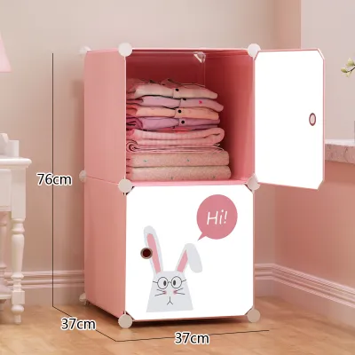 Childs Easy-to-assemble Small Plastic Wardrobe