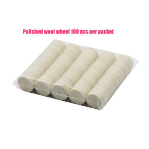 100 PCS Dental Lab Felt Cotton Polishing Wheel White Color Polishing Materials Two Styles Hard And Soft