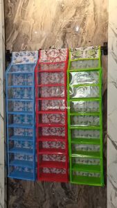 [KUALITAS PREMIUM] RAK SEPATU MOTIF BUNGA BAHAN FLEXY TEBAL RAK SEPATU JUMBO TEBAL GANTUNG SUSUN DINDING