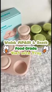 Momosee Wadah Kaca Penyimpanan Makan Baby Glass Food Container Tempat Penyimpanan Mpasi Bayi CJ19