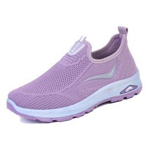 Beijing Ladies Flat Slip-On Shoes Breathable Anti-Slip Comfortable Soft Bottom Casual Fashion Footwear for Middle-Aged And Elderly