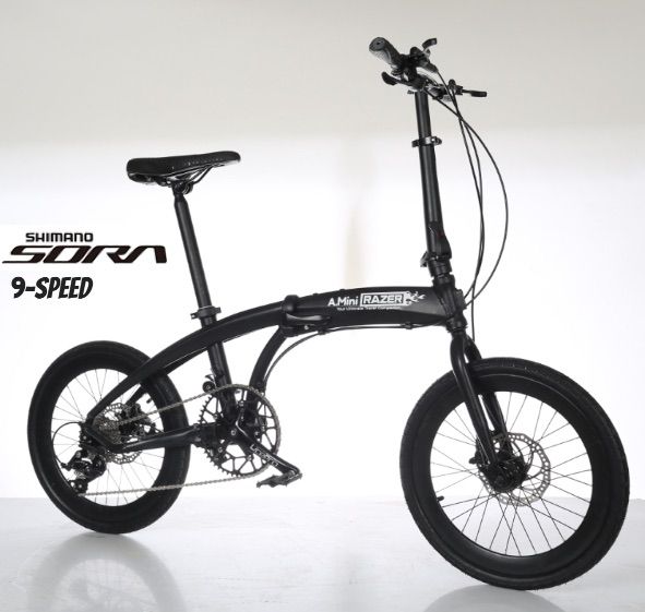 Latest limited Edition 9 Speed Aluminum Folding bike A.Mini Razer Lazada Singapore