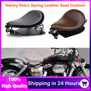 Motorcycle Solo Seat With Baseplate And Springs Bracket Sitting Cushion Mounting Kit For Harley Sportster 883 Bobber Chopper