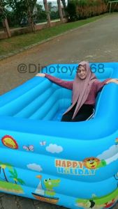 DINOTOYS Kolam Renang Anak Jumbo Murah Merk Playground Ukuran 180x125x75cm 4 Ring Dasar Gelembung Bahan PVC Tebal Berkualitas Cocok Untuk Anak-Anak Hingga Dewasa Kami Menyediakan Kolam Mandi Bola Pelampung Bayi Mainan Anak Dan Peralatan Bayi