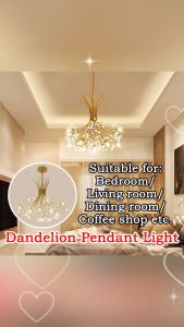 Nordic Personalized Dandelion Chandelier Light Living Room Coffee Shop Villa Bedroom Creative Pendan
