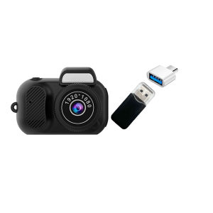 Mini Y3000 Móc Khóa Camera 8MP Ảnh Video 1080P Ngón Tay Cái Cam Micro Máy Quay Có Màn Hình Hỗ Trợ Thẻ SD Cho Trẻ Em Màu Đen
