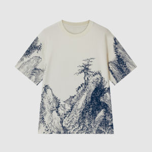 ICICLE | Museum Collection Summer New Cotton Silk Knit T-Shirt