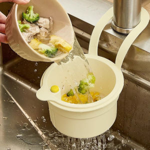 Sink Hanging Strainer Basket Detachable Faucet Hanging Sink Drain Basket Creative Openable Bottom Cover Kitchen Garbage Filter