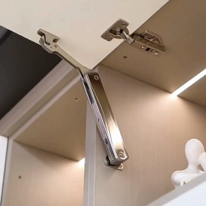 Tajima High-Quality Push-To-Open Lift Stay Mechanism with Concealed Hinges for Kitchen Cabinets