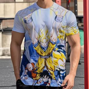 2026 Summer Dragon Ball T Shirt Kids Tops Tee Anime Figures Son Goku Super Saiyan T-shirt Boys T-shirts Children Short Sleeve