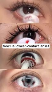 EyeShare | EYESHARE New Crazy Halloween Color Contact Lenses Red Anime Cosplay Contact Lenses for Role Play Party Cosmetic Holidays