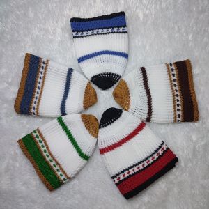 Peci rajut motif untuk Balita 1-5 tahun tebal elastis Kemas plastik