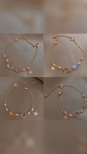 Star And Moon Zircon Pearl Bracelet For Women Niche Design High-End Bracelet Light Luxury Fashion手链