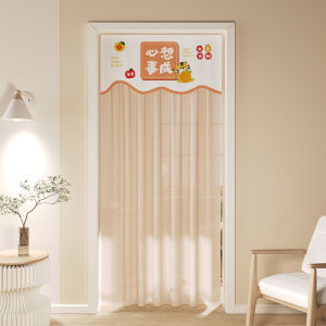 Rèm Cửa Chống Muỗi Không Cần Đục Lỗ Rèm Vải Nghệ Thuật Rèm Phong Thủy Ngăn Cách Ren Phòng Ngủ Rèm Một Nửa Riêng Tư Gia Dụng Hai Lớp