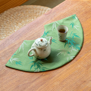Waterproof Tea Table Mat Fan Shape