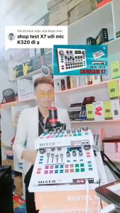 Bộ Sound Card X7 Micro TAKSTAR PC K320 kèm tai nghe chuyên Hỗ Trợ nguồn 48v Hát Autotune Livestream Thu Âm