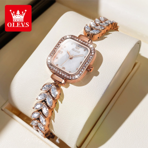 OLEVS Jam Tangan Wanita Anti Air Original Korea Analog Ekor Putri Duyung Kecil Terbaru Kuarsa Jam Tangan Cewek