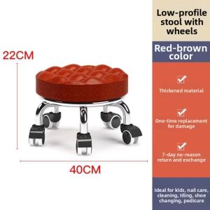 TEKANAI | Stainless Steel Swivel Caster Portable Stool
