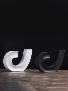 ชิ้นงานตกแต่งบ้านสไตล์โมเดิร์นเรียบง่ายแบบยุโรปเหนือ ถ้วยดอกไม้เซรามิกรูปโน๊ตเสียง ตกแต่งสำหรับห้องนั่งเล่นและห้องนอน