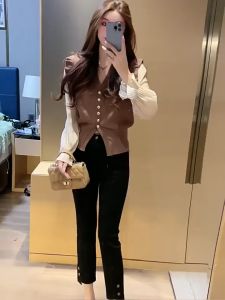 Atasan Wanita Korean Style Lengan Panjang Baju Kekinian Mister Meow