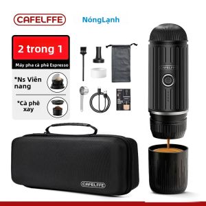 Máy Pha Cà Phê Espresso Điện Cầm Tay Cafelffe ME2218 Không Dây Dùng Ngoài Trời Cắm Trại Đi Bộ Đường Dài Du Lịch Quà Tặng Kèm Bộ Phụ Kiện