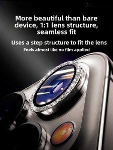 YOULANG | Apple 15ProMax Full Cover Lens Film iPhone 14pro Camera Protection Cover Womens Style Sparkling Diamond Shockproof Dustproof