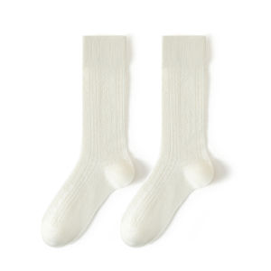 JIAZINI | Breathable Mesh White Mid-Calf Socks