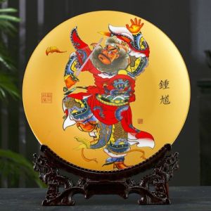 Đĩa Trang Trí Bằng Gốm Sứ Jingdezhen Trung Quốc Đĩa Treo Tường Phòng Khách Đĩa Đựng Đồ Đựng Rượu Đĩa Trang Trí Đĩa Quà Tặng