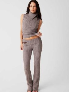 Áo Len Cardigan Dệt Kim Ôm Vừa Vặn Cổ Bẻ Frankies Bikinis Bộ Đồ Hai Mảnh Kiểu Mỹ Gợi Cảm Quần Áo Công Sở Thời Trang Cho Nữ