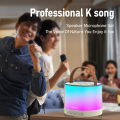 Orashare BS06 Wireless Karaoke Speaker With Mic 360° Stereo Sound Outdoor Bluetooth Speaker With RGB Light Home Karaoke Set For Party Portable Speaker Outdoor/ Indoor. 