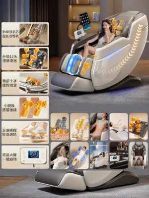AUX | Full Body Automatic Space Capsule Style Smart Double SL Track Massage Chair