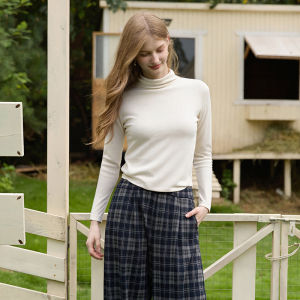 XIANGYING | Fitted Layering Turtleneck Sweater Green