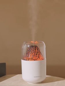 Mini Humidifier Crack Volcano Humidifier Spray 300ml Colorful Usb Essential Oil Diffuser Desktop Silent Humidifier for Home Bedroom