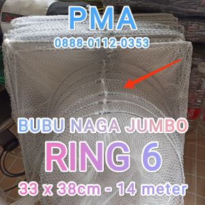 BUBU NAGA PUTIH RING 6 JUMBO 33 × 38cm - 14 Meter