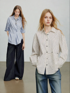 Toyouth | Áo Blouse Tay Dài Thiết Kế Không Đối Xứng Nhẹ