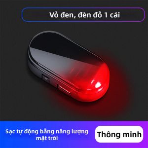 KEVANLY | 1 Chiếc Chạy Bằng Năng Lượng Mặt Trời Giả An Ninh Ánh Sáng Xanh Không Dây Nhấp Nháy Đèn Cảnh Báo Chống Trộm Đèn Cảnh Báo Cho Xe Ô Tô Phù Hợp Với Đa Năng