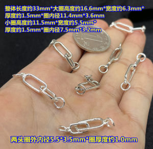 Vòng Tay Dệt Dây Chuyền Hình Elip Cổ Điển Bằng Bạc Nguyên Chất S925 Phụ Kiện DIY Phụ Kiện Trang Sức Thời Trang Mới