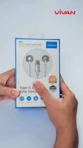 VIVAN Earphone Half Ear Kabel Stereo Powerfull Bass Wired Headset Type C Q16 - Garansi Resmi 1 Tahun
