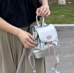 Fashionable Mini Dual-Shoulder Bag for Women Versatile Compact Backpack Popular New Style Korean Pure Color Leisure PU Material