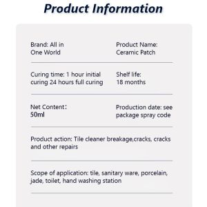 Tile Repair Agent Glaze Repair Paste Marble Patching Holes Ceramic Crack Repair Artifact Waterproof Broken Repair Agent瓷砖强力修补剂