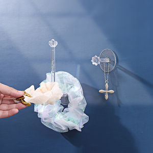 Creative L-shaped Self-adhesive Hair Ring Storage Rack Practical Wall Mounted Hair Band Hanger Multifunctional Premium Jewelry Display Stand